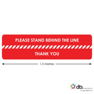 XLART DTS Covid19 Covid Floor Stickers Decals Social Distancing Sydney Melbourne Australia Stand Behind The Line style 36