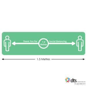 XLART DTS Covid19 Covid Floor Stickers Decals Social Distancing Sydney Melbourne Australia thank you for social distancing style 35