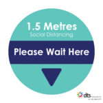 XLART DTS Covid19 Covid Floor Stickers Decals Social Distancing Sydney Melbourne Australia please wait here style 14